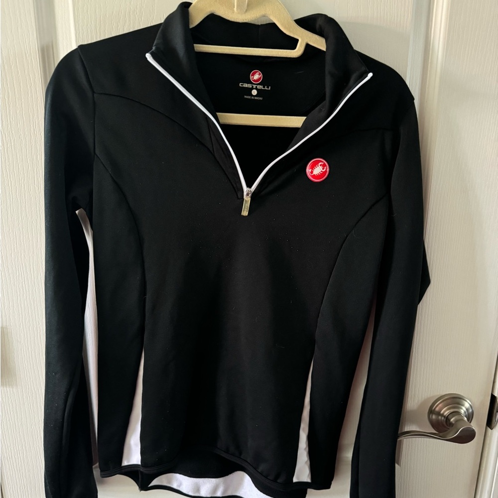 Castelli woman cycling fleece lined cycling pullover